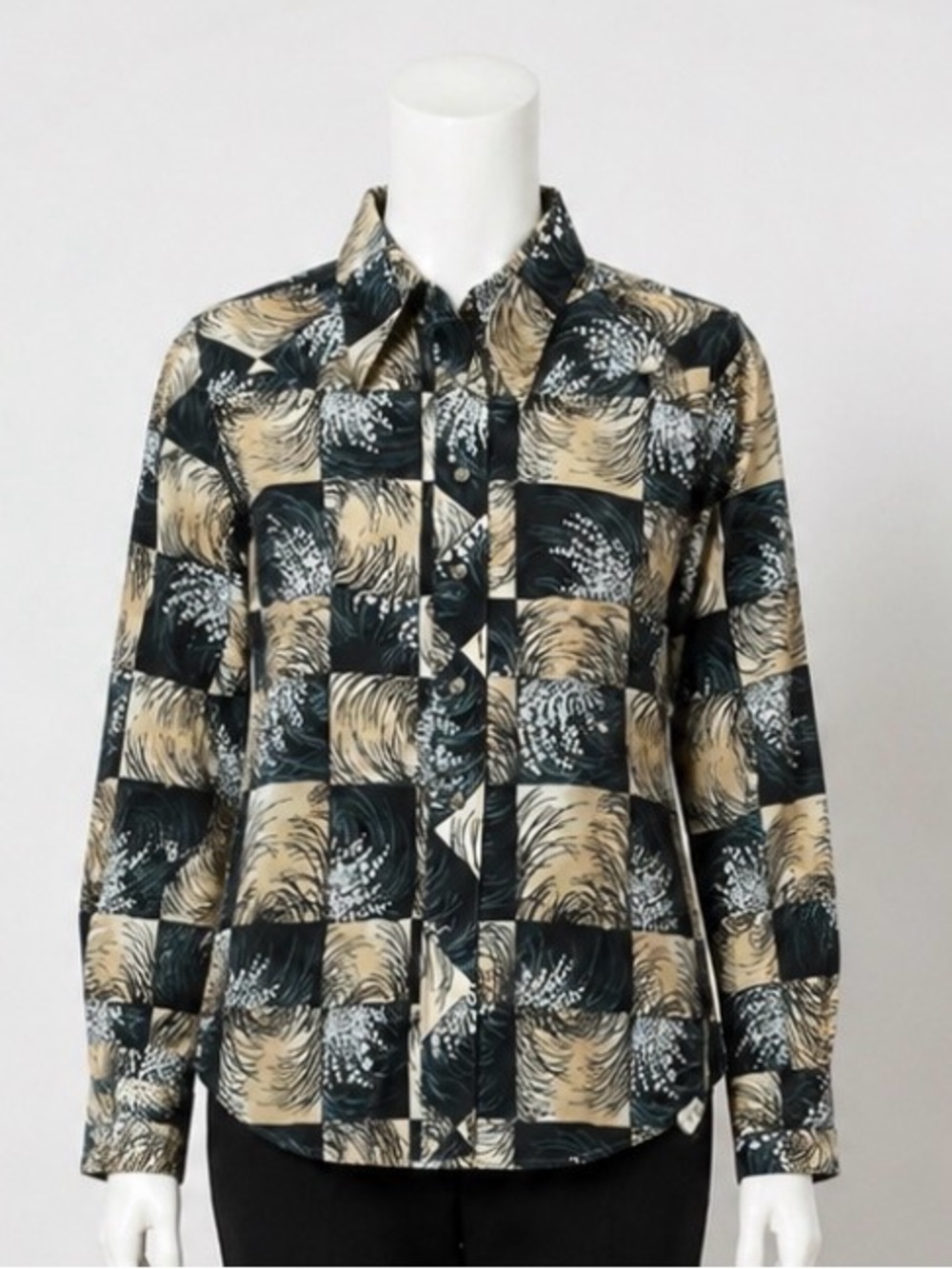 Vintage 60’s H bar C Ranchwear pearl snap western shirt size 36